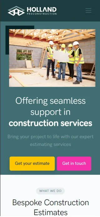 Holland Preconstruction mobile